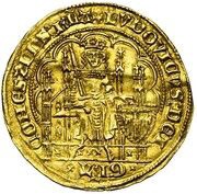 ½ Gold Écu "with Eagle" - Louis II de Male obverse image