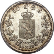 50 Øre - Oscar II reverse image