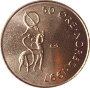 50 Øre - Harald V reverse image