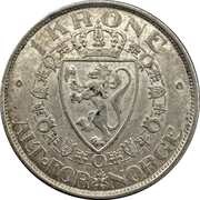 1 Krone - Haakon VII, Norway, 1908-1917 reverse image