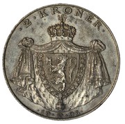 2 Kroner - Haakon VII Independence; Type 1a - large Coat of Arms obverse image
