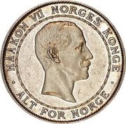 2 Kroner - Haakon VII Pattern obverse image