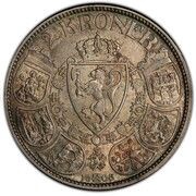 2 Kroner - Haakon VII, Norway, 1908-1917 reverse image