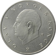 5 Kroner - Olav V Type 2 obverse image