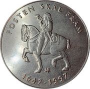 5 Kroner - Harald V Norwegian Postal Service, Norway, 1997 reverse image