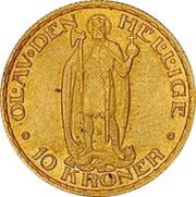 10 Kroner - Haakon VII Trial strike reverse image