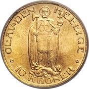 10 Kroner - Haakon VII reverse image