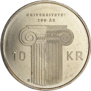 10 Kroner - Harald V Norway University Anniversary, Norway, 2011 reverse image