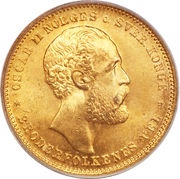 20 Kroner - Oscar II obverse image
