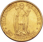 20 Kroner - Haakon VII reverse image