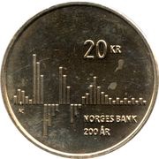 20 Kroner - Harald V Norges Bank Bicentenary reverse image