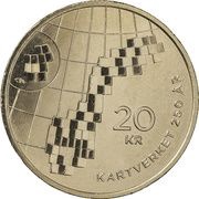 20 Kroner - Harald V Mapping Authority, Norway, 2023 reverse image
