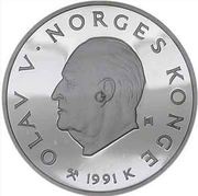 50 Kroner - Olav V 1994 Olympics in Lillehammer obverse image
