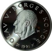 50 Kroner - Olav V 1994 Olympics in Lillehammer obverse image