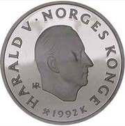 50 Kroner - Harald V 1994 Olympics in Lillehammer obverse image