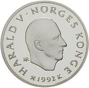 50 Kroner - Harald V 1994 Olympics in Lillehammer obverse image