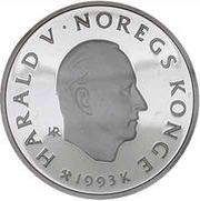 50 Kroner - Harald V 1994 Olympics in Lillehammer obverse image