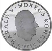 50 Kroner - Harald V 1994 Olympics in Lillehammer obverse image