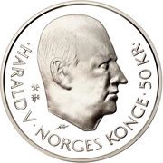 50 Kroner - Harald V 50th Anniversary - United Nations obverse image