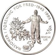 50 Kroner - Harald V 50th Anniversary - United Nations, Norway, 1995 reverse image