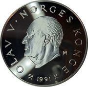 100 Kroner - Olav V 1994 Olympics - Speed Skating obverse image
