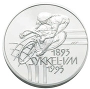 100 Kroner World Cycling Championships, Norway, 1993 reverse image