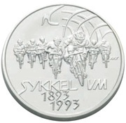 100 Kroner World Cycling Championships, Norway, 1993 reverse image