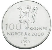 100 Kroner Year 2000 obverse image