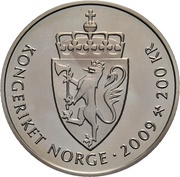 200 Kroner - Harald V Knut Hamsun obverse image