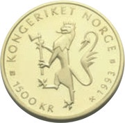 1500 Kroner World Cycling Championships obverse image