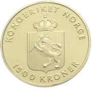 1500 Kroner - Harald V 150th anniversary of the birth of Edvard Grieg obverse image