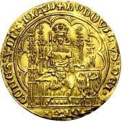 Gold Écu "with Eagle" - Louis II de Male obverse image