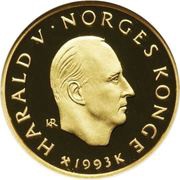 1500 Kroner - Harald V 1994 Olympics - Roald Amundsen obverse image