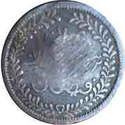 ¼ Anna - Taimur KM#3 Countermarked, Oman, 1913 reverse image