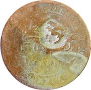 ¼ Anna - Said KM#3 Countermarked, large 10mm countermark obverse image