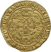 ½ Noble - John the Fearless, Belgium, 1416-1418 reverse image