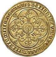 1 Franc a pied - Louis II de Male, Belgium, 1346-1384 reverse image