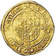 Guilder "Saint John Guilder" - Philip the Handsome Ghent Revolt; D' B', Belgium, 1488-1489 reverse image