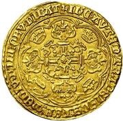 Noble - Philip the Good, 3d emission, Belgium, 1428-1430 reverse image