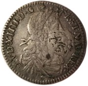 Countermarked 1⁄12 écu - Louis XIV timmin coinage under Mehmed IV obverse image