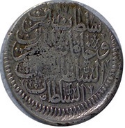 ½ Zolota - Ahmed III Kostantiniyye mint, Ottoman Empire, 1704 reverse image