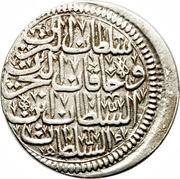 Yirmilik - Ahmed III Kostantiniyye mint, Ottoman Empire, 1704 reverse image