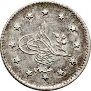 1 Kurus - Abdülhamid II Constantinople, Ottoman Empire, 1876-1879 obverse image