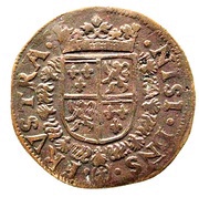 12 Mites - François d'Alençon, Ghent Revolt, Belgium, 1582-1583 reverse image