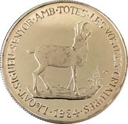 20 Diners - Joan Martí i Alanis Pyrenean Chamois, Andorra, 1984 reverse image