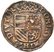 1 Oord / Liard - Philip II, Belgium, 1585-1592 reverse image