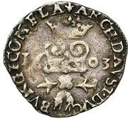 ¼ Real - Albert and Isabella, Belgium, 1603-1611 reverse image