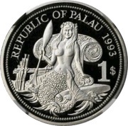 1 Dollar Ocean Scene - Platinum Essai obverse image