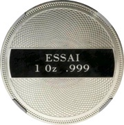 1 Dollar Ocean Scene - Platinum Essai reverse image