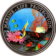 1 Dollar Fish and Coral reverse image